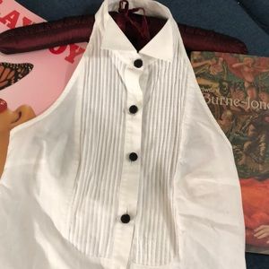 Trina Turk bookish bad girl button up halter - Sz0